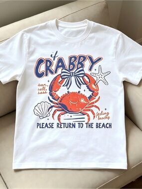 If Crabby Please Return To The Beach Comfort Colors Women Men T-shirt Unisex